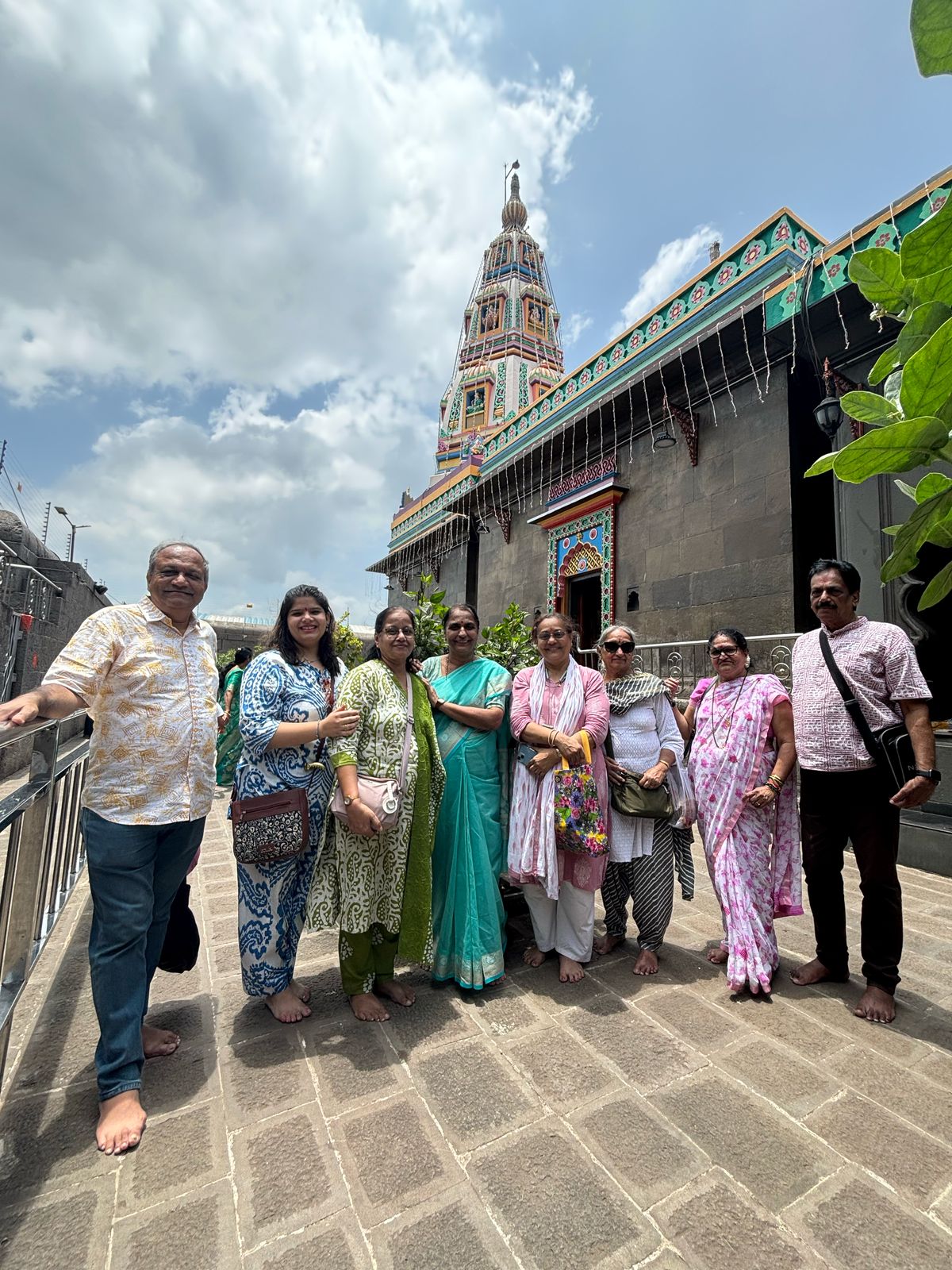 Group darshan at Ashtavinayak temple
